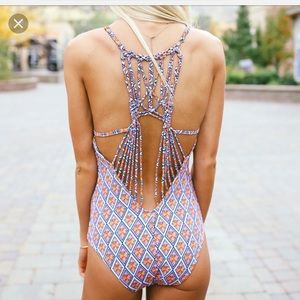 SAHA Diamond Print Swimsuit